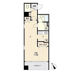 La　Douceur榴ヶ岡 4階ワンルームの間取り