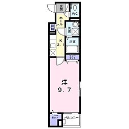 ソーレディフィオーレ 1Kの間取図画像