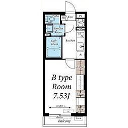 コンフィール富沢 1Kの間取図画像
