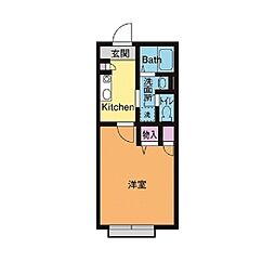 メゾンあゆみ 1Kの間取図画像