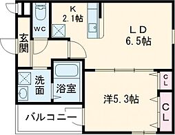 アイ・パレス1番館 1LDKの間取図画像