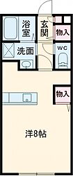 コンフォート小山C ワンルームの間取図画像