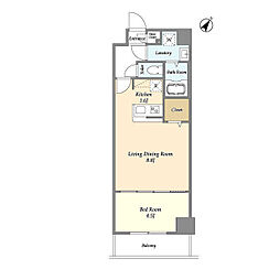 アルファコート常盤台3 6階1LDKの間取り