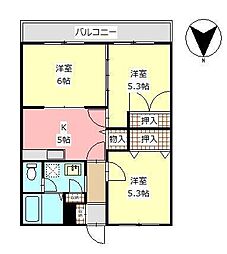 ヴィラM・Ｓコンフォート 1階3Kの間取り