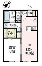 ユアメゾン長沼 1LDKの間取図画像