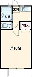 ビーラインイシイ 1Kの間取図画像