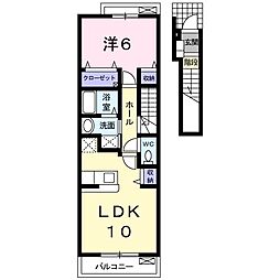ファミールS1 1LDKの間取図画像