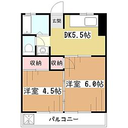 池田マンション 2DKの間取図画像