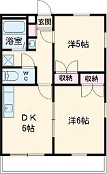 MH-ARCカオル 2DKの間取図画像