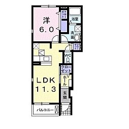 サンライズ 1LDKの間取図画像