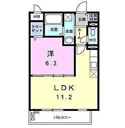 グランツ 1LDKの間取図画像