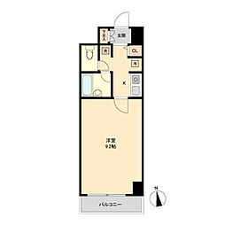 KC21ビル 1Kの間取図画像