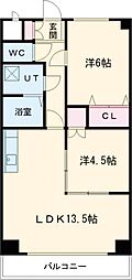 ラ・フレーズ 2LDKの間取図画像