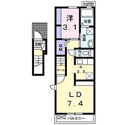 ノイシュタットブルーダー 1LDKの間取図画像