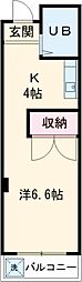 ブレスト北之庄5 ワンルームの間取図画像