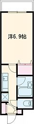 コート新屋敷 1Kの間取図画像