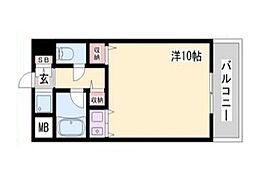 コーラルウェイII 3階1Kの間取り