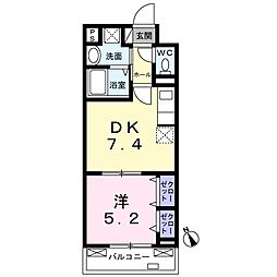 エクセルアヴェニュー 1DKの間取図画像