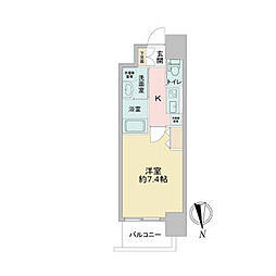 ファーストフィオーレ江坂レガリス 1Kの間取図画像