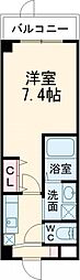 ジェンシア放出 1Kの間取図画像