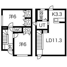 フローラm 2LDKの間取図画像
