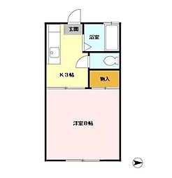 仙台市営南北線 長町南駅 徒歩6分の賃貸アパート 1階1Kの間取り