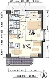 エクシード 1LDKの間取図画像