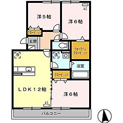 レジーナ 3LDKの間取図画像
