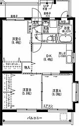 シャルマン・ユミ 3DKの間取図画像