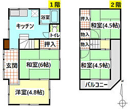 入間郡毛呂山町前久保南4丁目(武州長瀬駅) 1階4Kの間取り