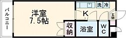熊本電気鉄道 坪井川公園駅 徒歩19分の賃貸アパート 4階1Kの間取り