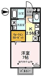 ヴァレンティ 1Kの間取図画像