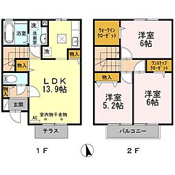 クレアトールK-1 3LDKの間取図画像