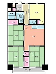 グランベール別府 4DKの間取図画像