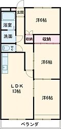 サンロレンツォ 3LDKの間取図画像