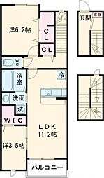 プレミアム県庁前 2LDKの間取図画像