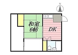メゾン雅 5階1SDKの間取り