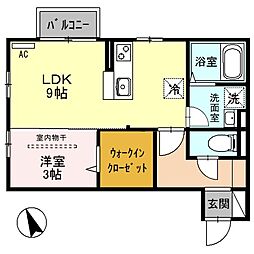 エミグランドA 1LDKの間取図画像
