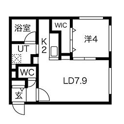Comfort Zone(コンフォートゾーン) 4階1LDKの間取り