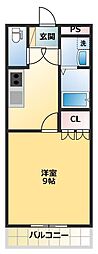 インペリアルコート国府 1Kの間取図画像