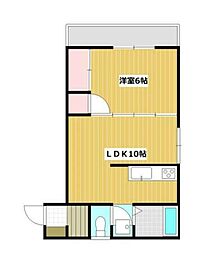 リバブル京町 1LDKの間取図画像