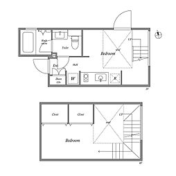 東京メトロ丸ノ内線 新宿三丁目駅 徒歩7分の賃貸マンション 3階1LDKの間取り