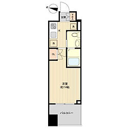 レジディア仙台上杉 1Kの間取図画像