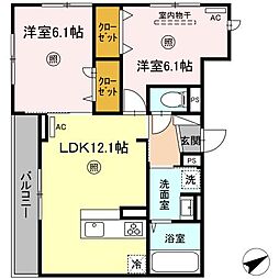 間取図画像 2LDK