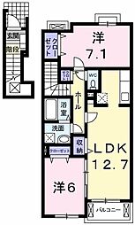 ガーデンハウスフィオーレ1 2LDKの間取図画像