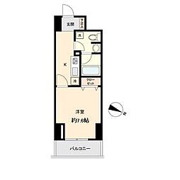 KDX定禅寺通レジデンス 4階1Kの間取り