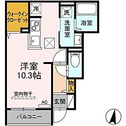 ヴェルスクエア ワンルームの間取図画像
