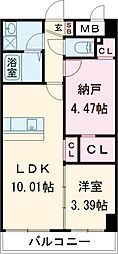 フリーダムレジデンス松原上田2 1SLDKの間取図画像