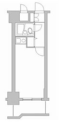 ライオンズプラザ海老名 ワンルームの間取図画像