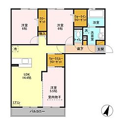 ラランジャ 3LDKの間取図画像